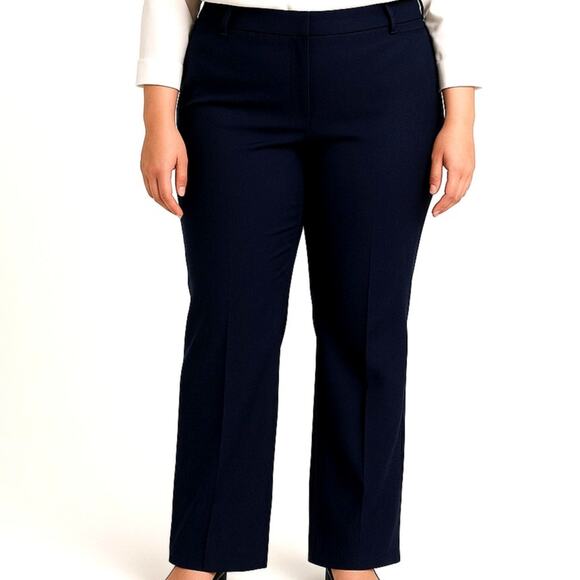 DKNY Midtown Pant Navy Boot Cut Slacks Women’s Size 14 Career Workwear - Picture 1 of 7
